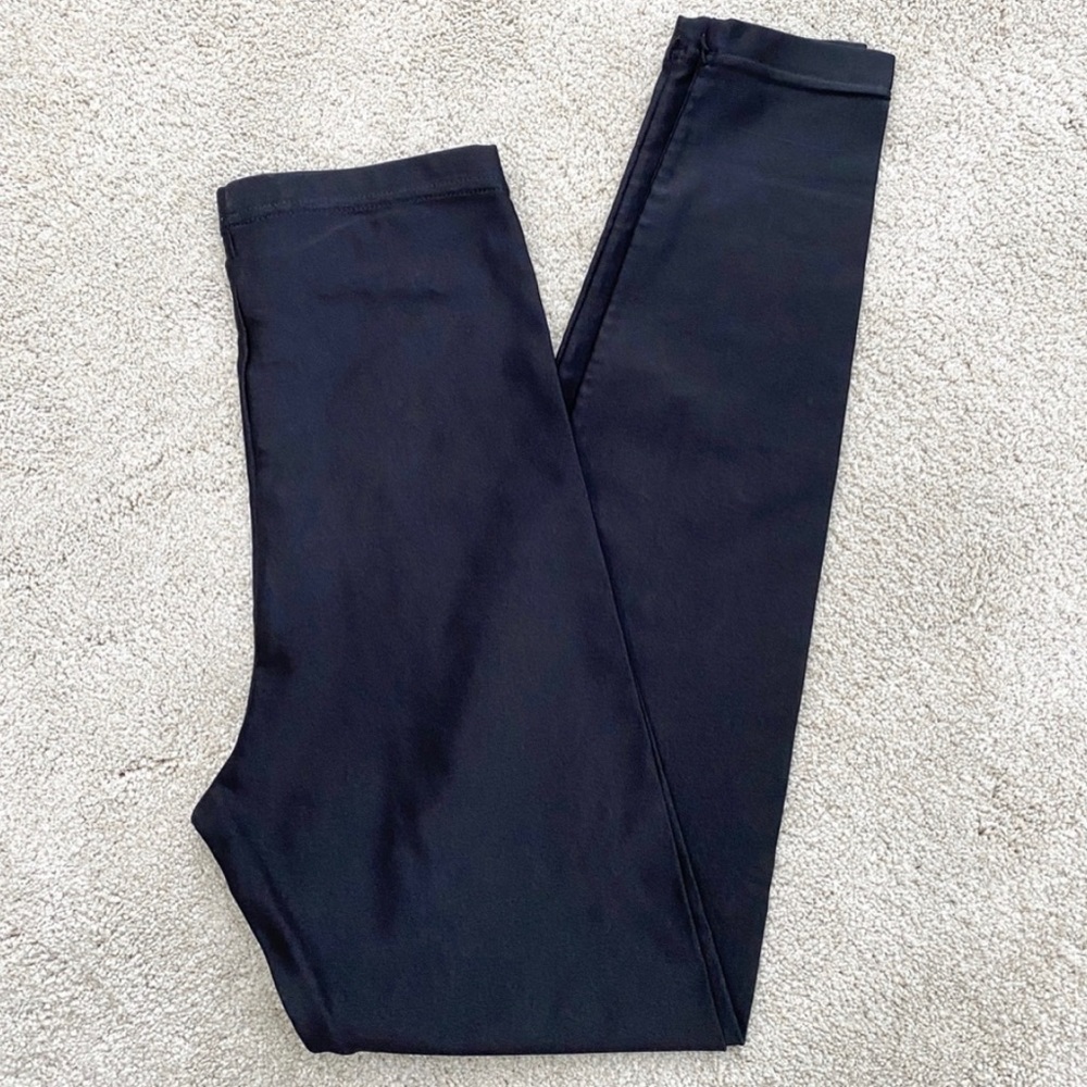 American Apparel Black Shiny High Waist Tights Size M - Picture 5 of 6